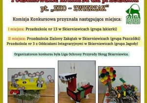 Informacja o zajęciu I miejsca w konkursie.